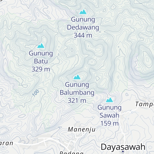 Map of Gunung Balumbang