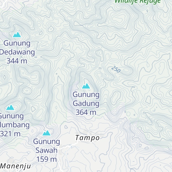 Map of Gunung Gadung
