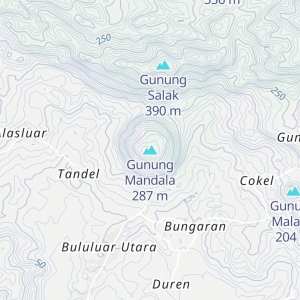 Map of Gunung Mandala