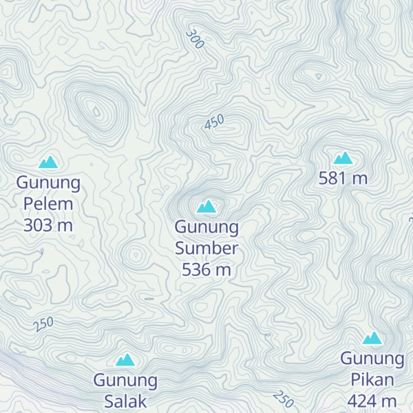 Map of Gunung Sumber