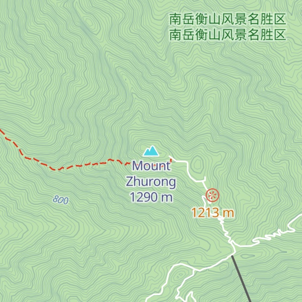 Map of Mount Zhurong