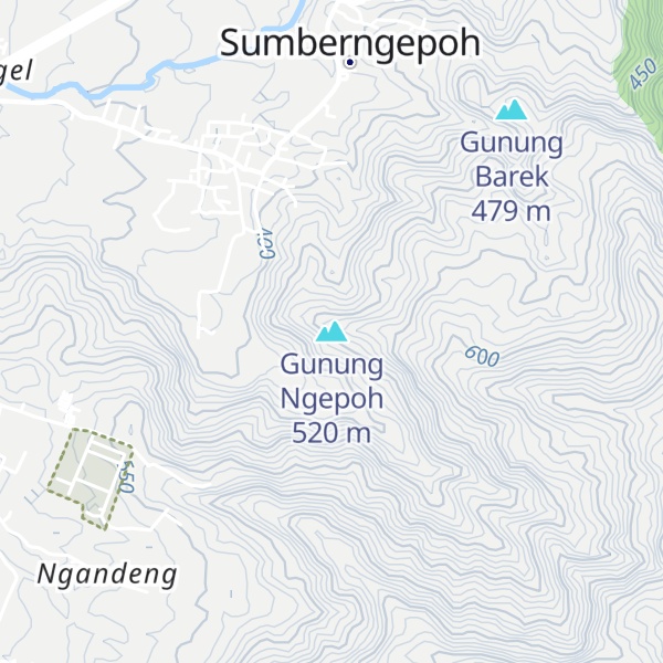 Map of Gunung Ngepoh