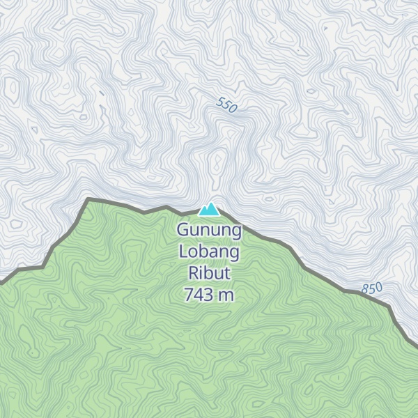 Map of Gunung Lobang Ribut