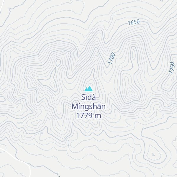 Map of Sìdà Míngshān