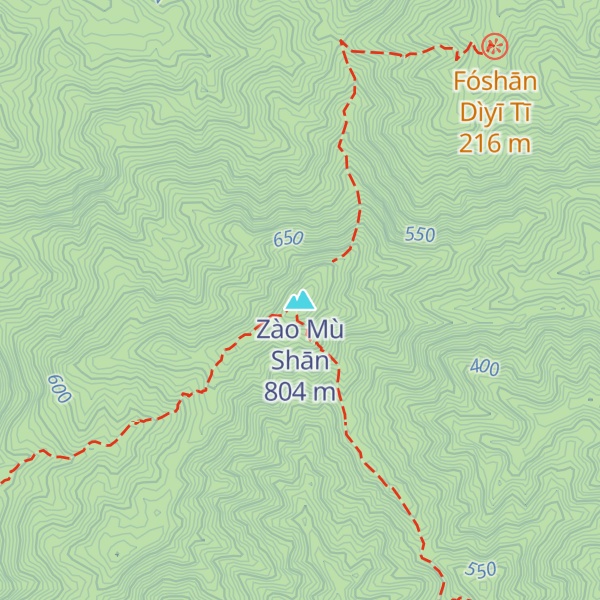 Map of Zào Mù Shān