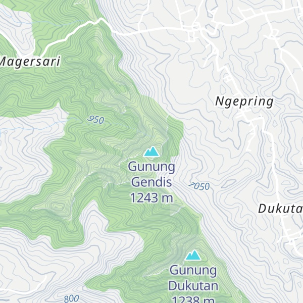 Map of Gunung Gendis