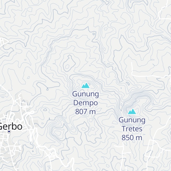 Map of Gunung Dempo