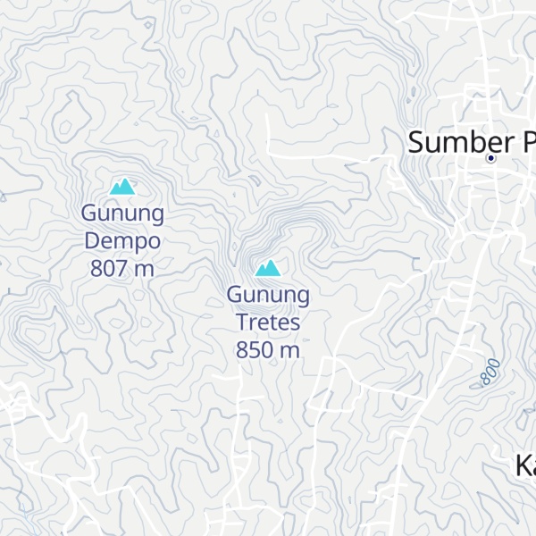 Map of Gunung Tretes
