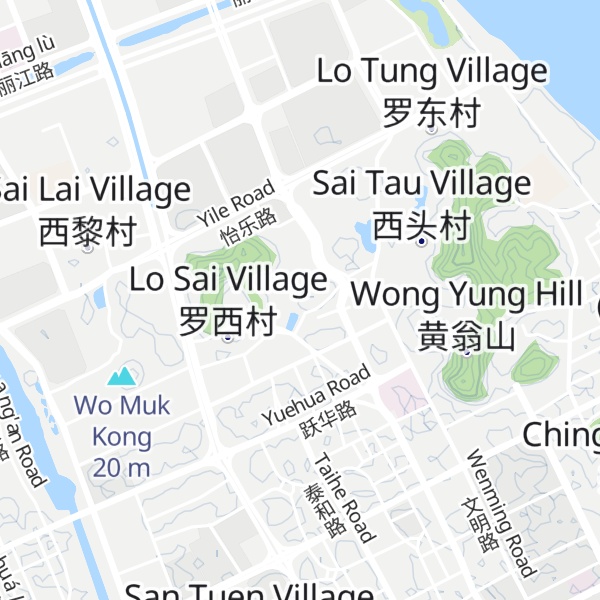 Map of Wo Chau Back Hill