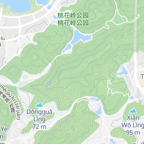 Map of Táohuā Lǐng