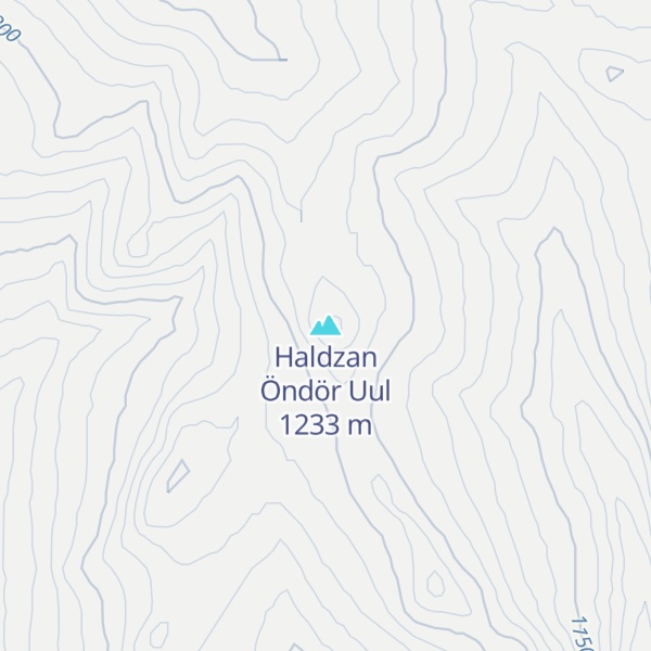 Map of Haldzan Öndör Uul
