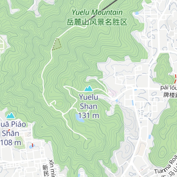 Map of Yuelu Shan