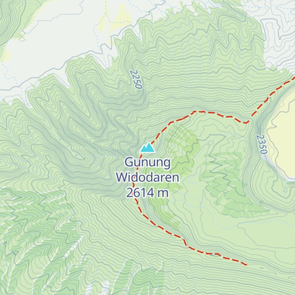 Map of Gunung Widodaren