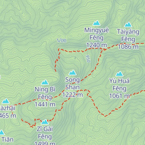 Map of Song Shan