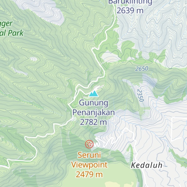 Map of Gunung Penanjakan