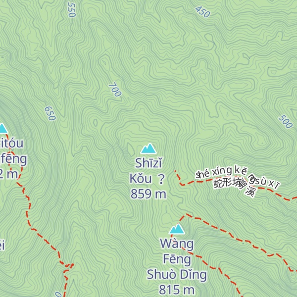 Map of Shīzǐ Kǒu ？