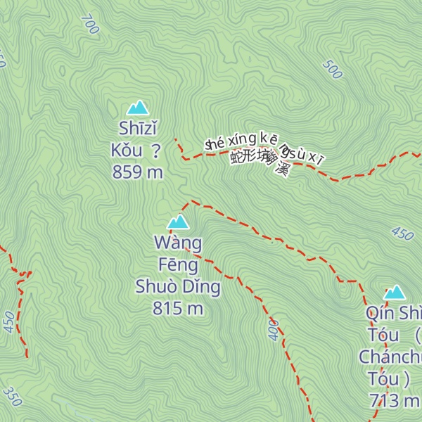 Map of Mǔzhǐ Fēng
