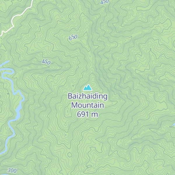 Map of Baizhaiding Mountain