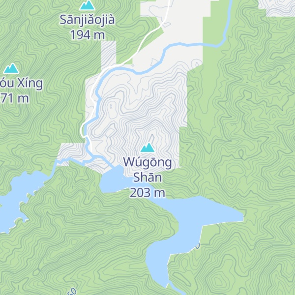 Map of Wúgōng Shān