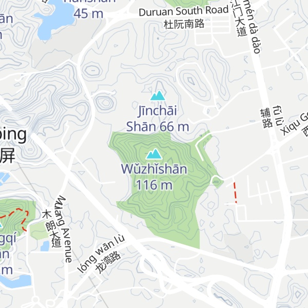 Map of Wǔzhǐshān