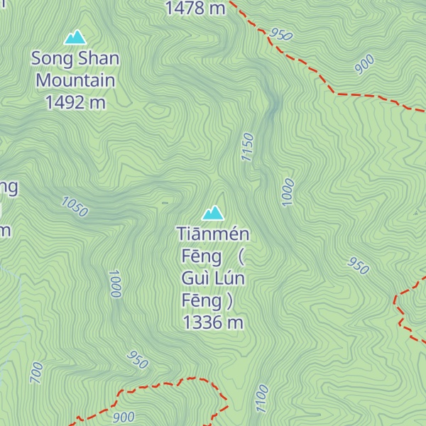 Map of Tiānmén Fēng （ Guì Lún Fēng ）