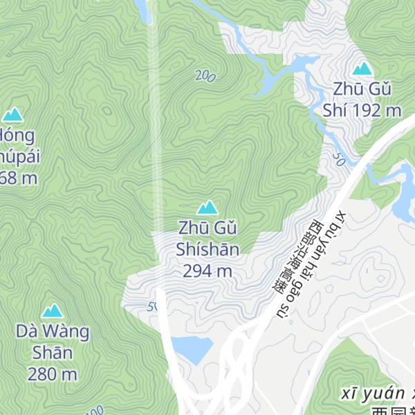 Map of Zhū Gǔ Shíshān