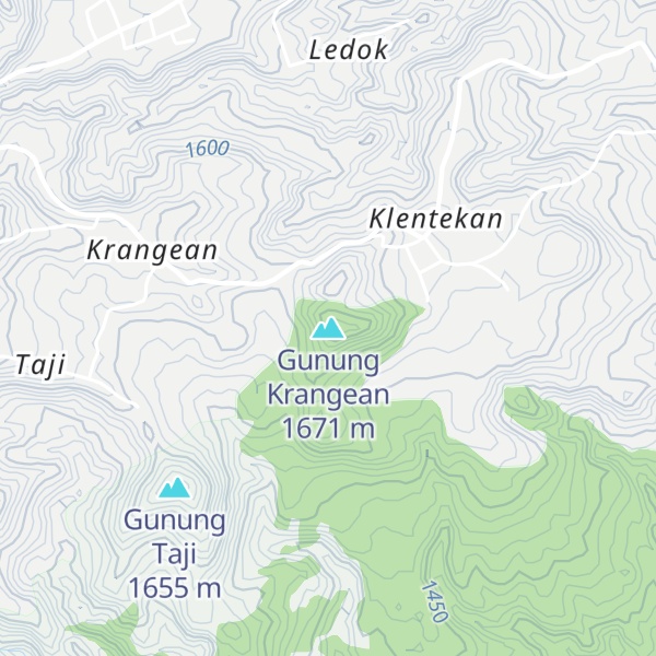 Map of Gunung Krangean