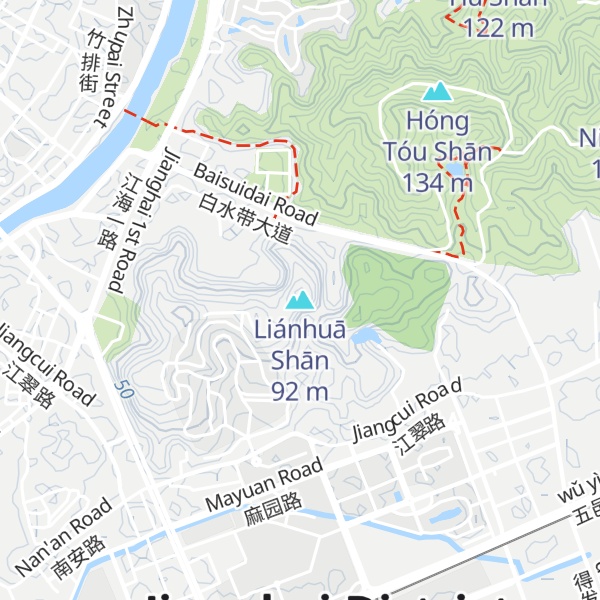 Map of Liánhuā Shān