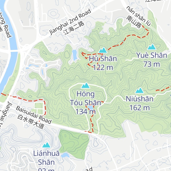 Map of Hóng Tóu Shān
