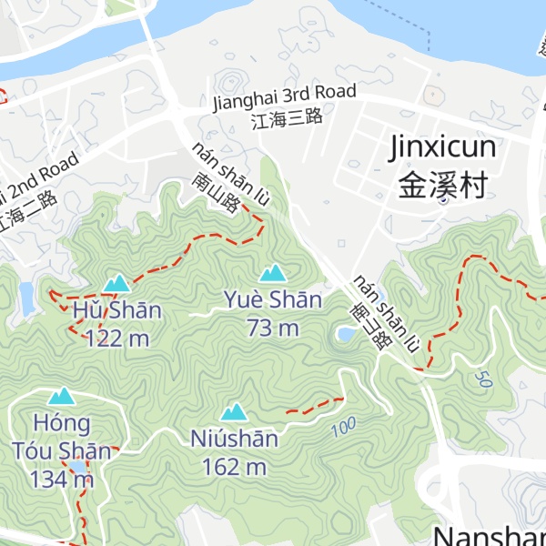 Map of Yuè Shān