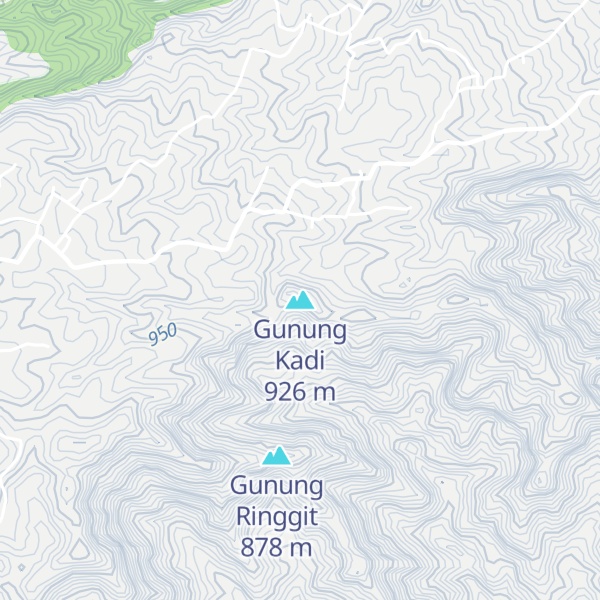 Map of Gunung Kadi