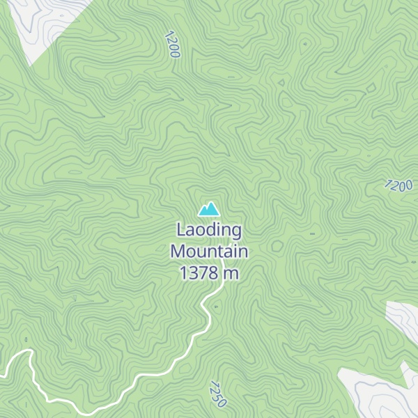 Map of Laoding Mountain