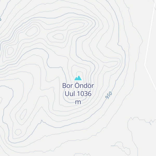 Map of Bor Öndör Uul