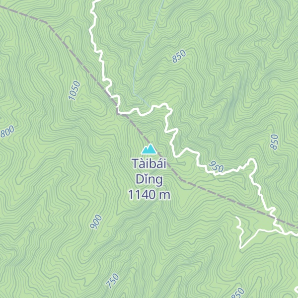 Map of Tàibái Dǐng
