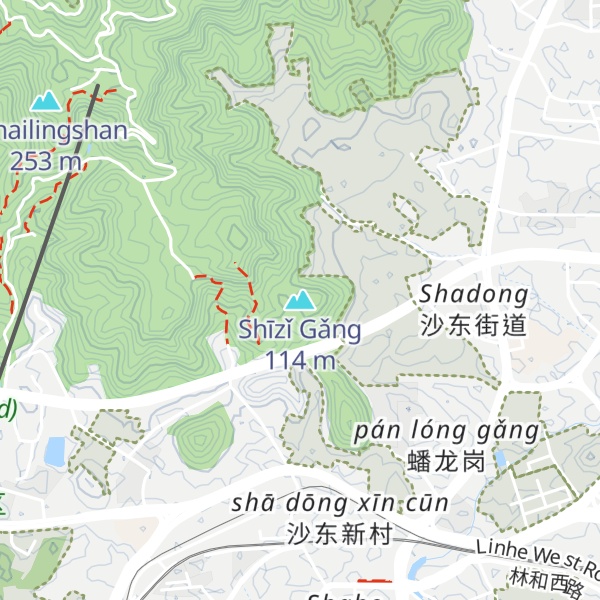 Map of Shīzǐ Gǎng