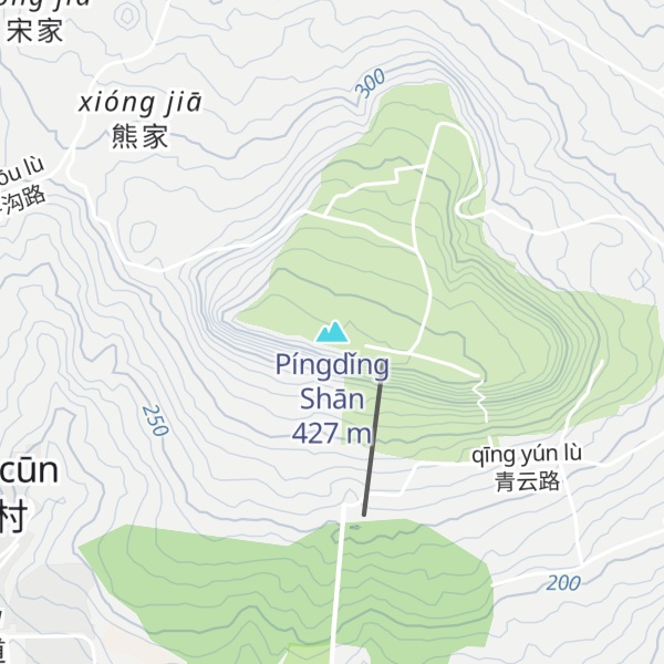 Map of Píngdǐng Shān