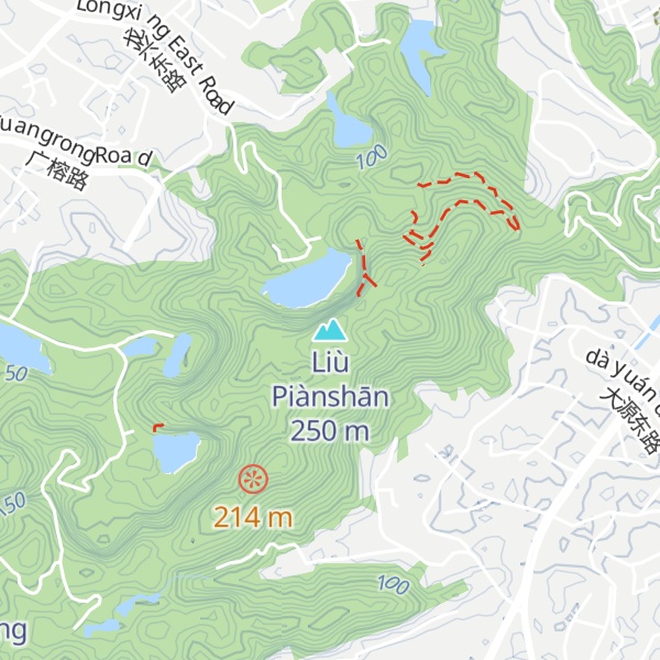 Map of Liù Piànshān