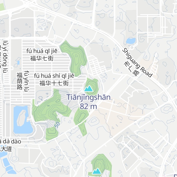 Map of Tiānjǐngshān