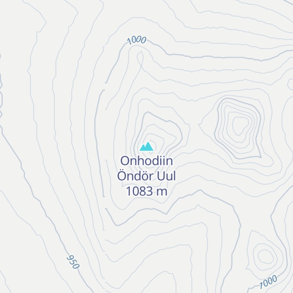 Map of Onhodiin Öndör Uul