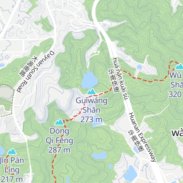 Map of Guǐwáng Shān