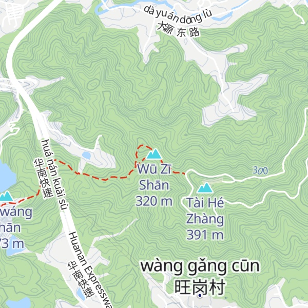 Map of Wū Zī Shān