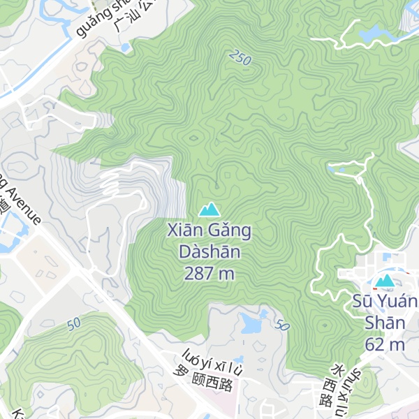 Map of Xiān Gǎng Dàshān