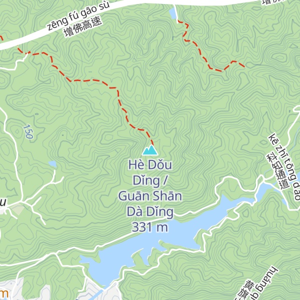 Map of Hè Dǒu Dǐng / Guān Shān Dà Dǐng