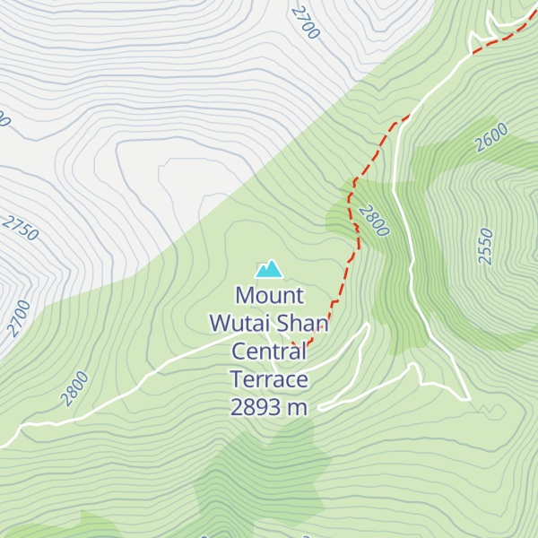 Map of Mount Wutai Shan Central Terrace