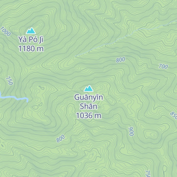 Map of Guānyīn Shān
