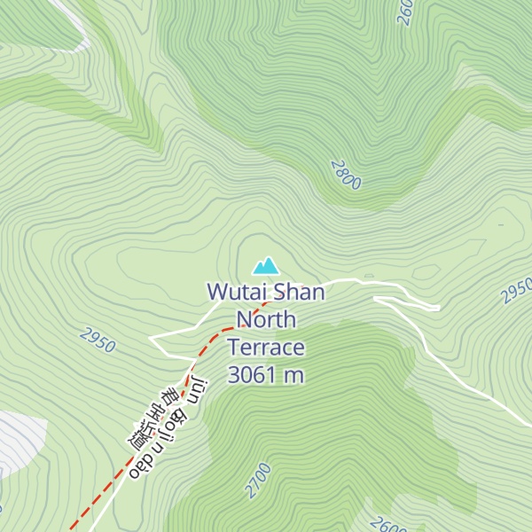 Map of Wutai Shan North Terrace