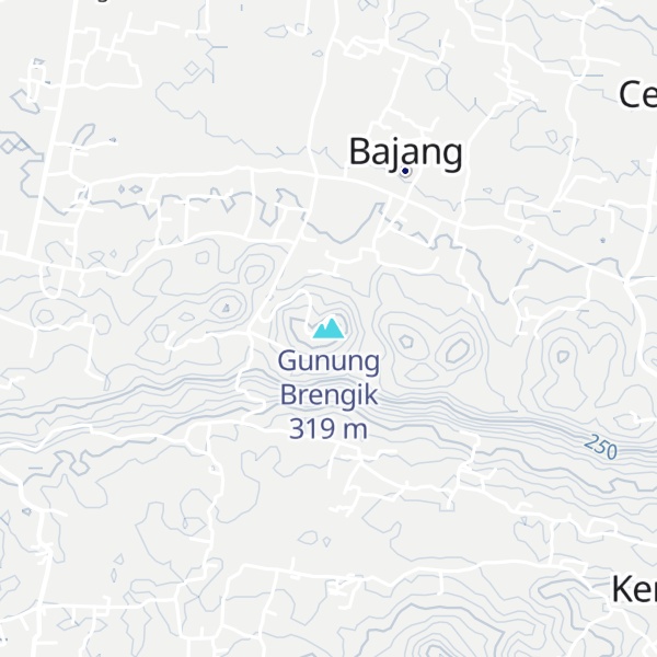 Map of Gunung Brengik