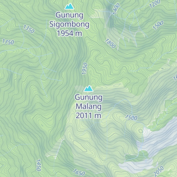 Map of Gunung Malang