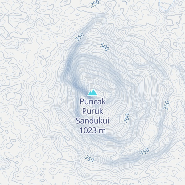 Map of Puncak Puruk Sandukui