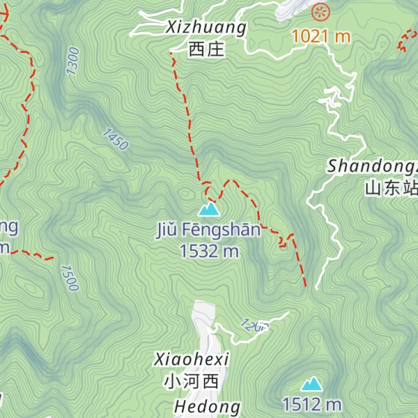 Map of Jiǔ Fēngshān